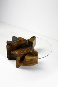 GRUPPO NP2 - NERONE PATUZZI : Tavolino da salotto scultura C10T per Forme e Superfici, Torino  - Asta Asta 383 | DESIGN E ARTI DECORATIVE DEL NOVECENTO - FINE DESIGN Tradizionale - Associazione Nazionale - Case d'Asta italiane
