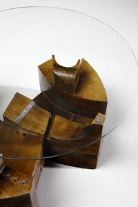 GRUPPO NP2 - NERONE PATUZZI : Tavolino da salotto scultura C10T per Forme e Superfici, Torino  - Asta Asta 383 | DESIGN E ARTI DECORATIVE DEL NOVECENTO - FINE DESIGN Tradizionale - Associazione Nazionale - Case d'Asta italiane