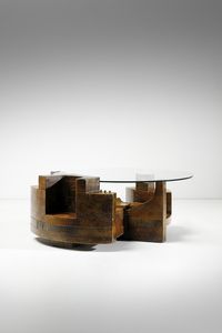 GRUPPO NP2 - NERONE PATUZZI : Tavolino da salotto scultura C10T per Forme e Superfici, Torino  - Asta Asta 383 | DESIGN E ARTI DECORATIVE DEL NOVECENTO - FINE DESIGN Tradizionale - Associazione Nazionale - Case d'Asta italiane