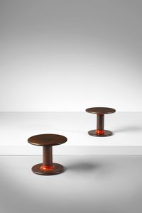 SOTTSASS ETTORE (1917 - 2007) - Coppia di tavolini da salotto Rocchetto