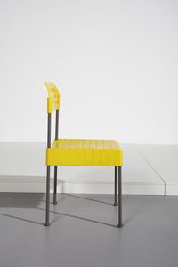 MARI ENZO (n. 1932) : Otto sedie BOX per Anonima Castelli (BO)  - Asta Asta 383 | DESIGN E ARTI DECORATIVE DEL NOVECENTO - FINE DESIGN Tradizionale - Associazione Nazionale - Case d'Asta italiane