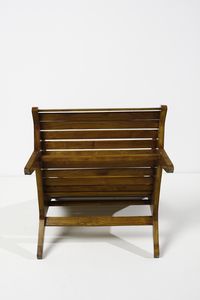 ROMANO AUGUSTO : attribuito. Poltrona a sdraio  - Asta Asta 383 | DESIGN E ARTI DECORATIVE DEL NOVECENTO - FINE DESIGN Tradizionale - Associazione Nazionale - Case d'Asta italiane