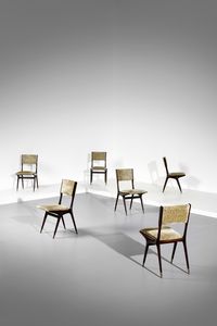 DE CARLI CARLO (1910 - 1999) - Sei sedie 634 per Cassina, Meda