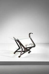 LACCA CESARE (n. 1929) - Raro carrello da servizio Cigno per F.lli Colombo, Cant