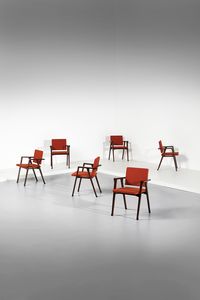 ALBINI FRANCO (1905 - 1977) - Sei sedie Luisa per Poggi