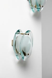 INGRAND MAX (1908 - 1969) : Coppia di lampade da parete 2093 per Fontana Arte  - Asta Asta 383 | DESIGN E ARTI DECORATIVE DEL NOVECENTO - FINE DESIGN Tradizionale - Associazione Nazionale - Case d'Asta italiane