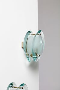 INGRAND MAX (1908 - 1969) : Coppia di lampade da parete 2093 per Fontana Arte  - Asta Asta 383 | DESIGN E ARTI DECORATIVE DEL NOVECENTO - FINE DESIGN Tradizionale - Associazione Nazionale - Case d'Asta italiane