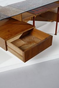 RENATO ANGELI & CLAUDIO OLIVIERI : Scrivania  - Asta Asta 383 | DESIGN E ARTI DECORATIVE DEL NOVECENTO - FINE DESIGN Tradizionale - Associazione Nazionale - Case d'Asta italiane