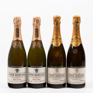 Piper Heidsieck, Champagne Brut Extra<BR>Piper Heidsieck, Champagne Piper Sec  - Asta Winter Wine Auction - Associazione Nazionale - Case d'Asta italiane
