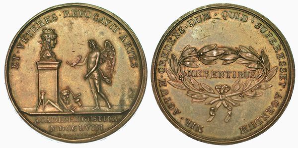 REPUBBLICA LIGURE. Premio Accademia Ligustica 1796-1798. Medaglia in argento 1758.  - Asta Numismatica - Associazione Nazionale - Case d'Asta italiane