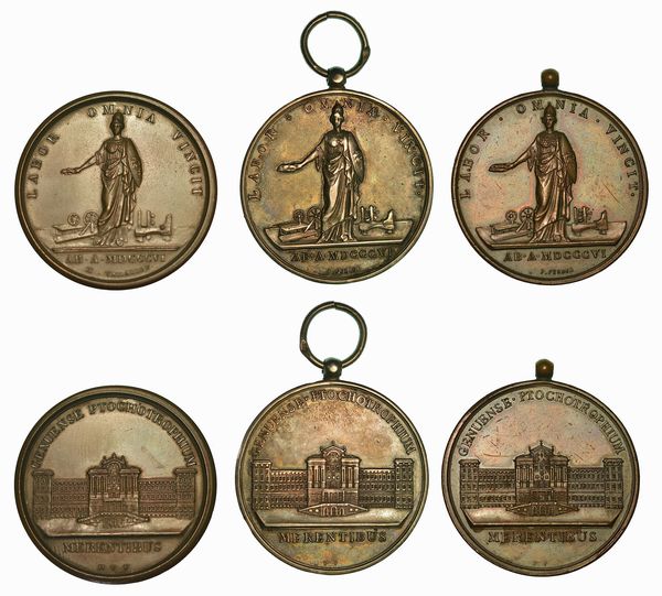 GENOVA. Lotto di tre medaglie.  - Asta Numismatica - Associazione Nazionale - Case d'Asta italiane