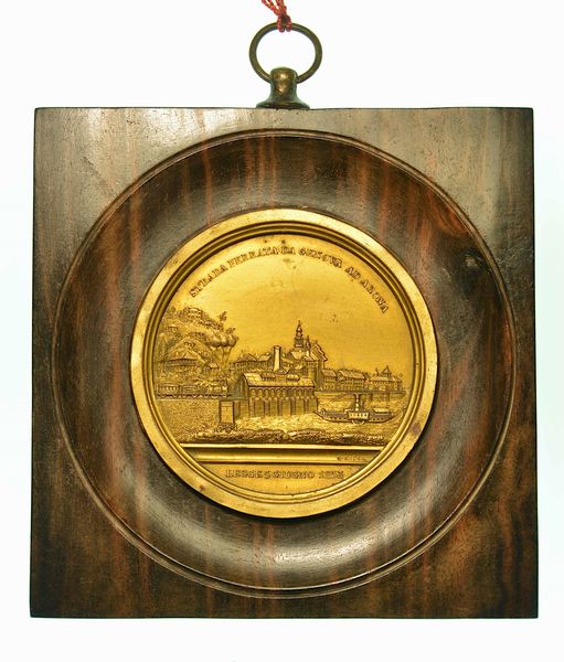GENOVA. VITTORIO EMANUELE II DI SAVOIA, 1849-1861. Placchetta uniface in bronzo dorato 1853. Per l'inaugurazione della strada ferrata Genova - Arona.  - Asta Numismatica - Associazione Nazionale - Case d'Asta italiane