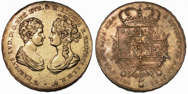 FIRENZE. CARLO LUDOVICO DI BORBONE E MARIA LUIGIA, 1803-1807. Francescone 1807.  - Asta Numismatica - Associazione Nazionale - Case d'Asta italiane