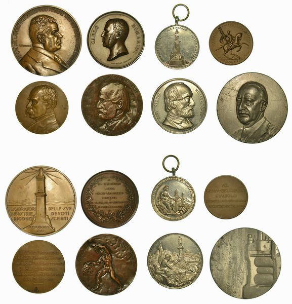 LIGURIA. Lotto di otto medaglie.  - Asta Numismatica - Associazione Nazionale - Case d'Asta italiane