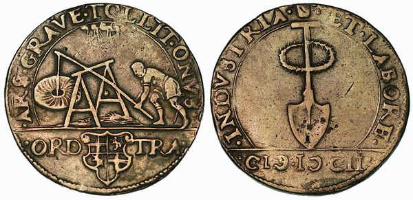 La conquista di Grave (19 settembre 1602). Gettone in rame argentato 1602.  - Asta Numismatica - Associazione Nazionale - Case d'Asta italiane