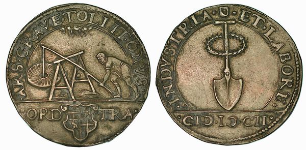 La conquista di Grave (19 settembre 1602). Gettone in rame 1602.  - Asta Numismatica - Associazione Nazionale - Case d'Asta italiane