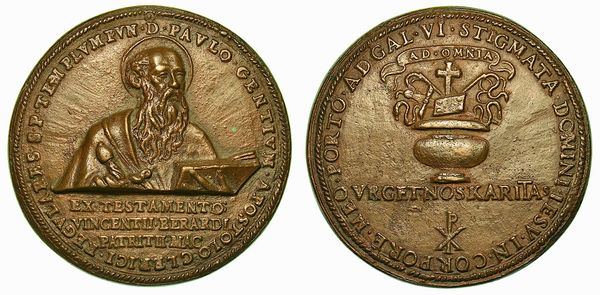 ITALIA. MACERATA. Medaglia di Fondazione senza data (sec. XVII).  - Asta Numismatica - Associazione Nazionale - Case d'Asta italiane