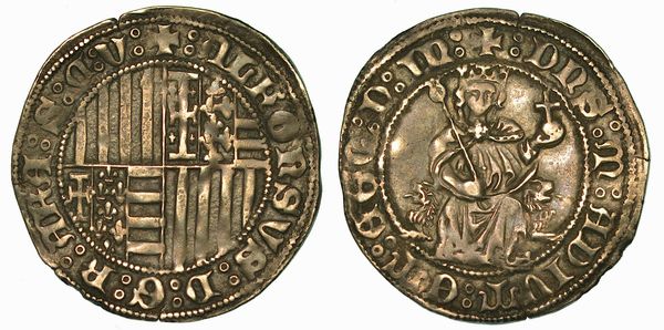 NAPOLI. ALFONSO I D'ARAGONA, 1442-1458. Carlino.  - Asta Numismatica - Associazione Nazionale - Case d'Asta italiane