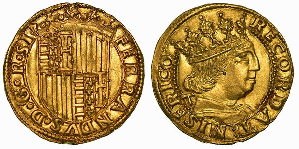 NAPOLI. FERDINANDO I D'ARAGONA, 1458-1494. Ducato. Emissioni dal 1458 al 1462.  - Asta Numismatica - Associazione Nazionale - Case d'Asta italiane