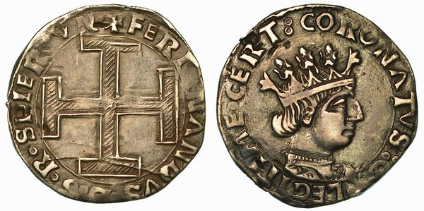 NAPOLI. FERDINANDO I D'ARAGONA, 1458-1494. Coronato.  - Asta Numismatica - Associazione Nazionale - Case d'Asta italiane