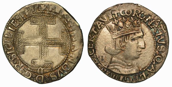 NAPOLI. FERDINANDO I D'ARAGONA, 1458-1494. Coronato.  - Asta Numismatica - Associazione Nazionale - Case d'Asta italiane