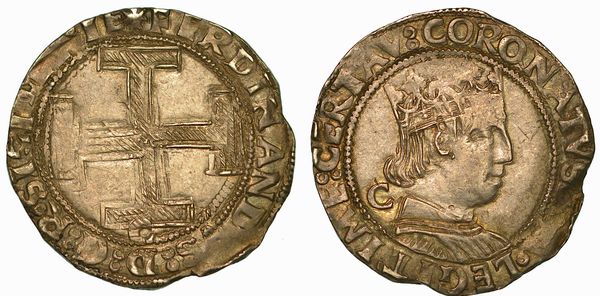 NAPOLI. FERDINANDO I D'ARAGONA, 1458-1494. Coronato.  - Asta Numismatica - Associazione Nazionale - Case d'Asta italiane