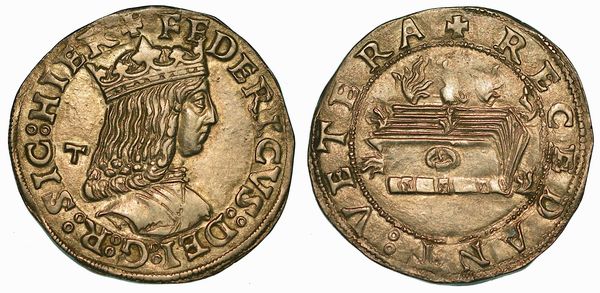 NAPOLI. FEDERICO III D'ARAGONA, 1496-1501. Carlino.  - Asta Numismatica - Associazione Nazionale - Case d'Asta italiane