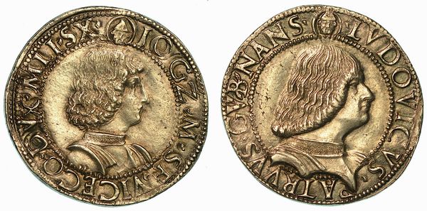 MILANO. GIAN GALEAZZO MARIA SFORZA. REGGENZA DI LUDOVICO MARIA SFORZA, 1480-1494. Testone.  - Asta Numismatica - Associazione Nazionale - Case d'Asta italiane