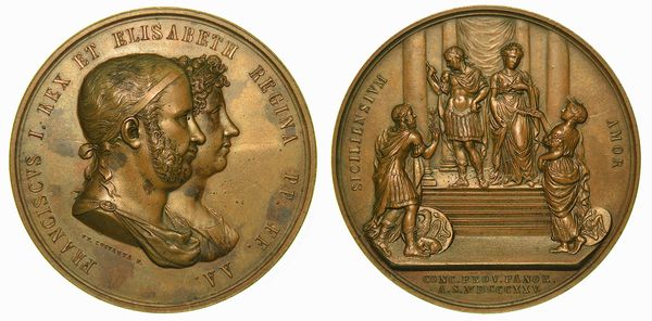 PALERMO. FRANCESCO I DI BORBONE, 1825-1830. CONCILIO PROVINCIALE PALERMITANO. Medaglia in bronzo 1825. Palermo.  - Asta Numismatica - Associazione Nazionale - Case d'Asta italiane