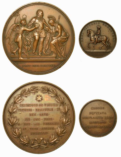 REGNO DI SARDEGNA E D'ITALIA. Lotto di due medaglie.  - Asta Numismatica - Associazione Nazionale - Case d'Asta italiane