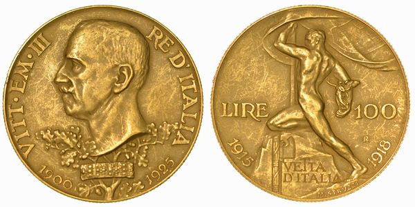 REGNO D'ITALIA. VITTORIO EMANUELE III DI SAVOIA, 1900-1946. 100 Lire 1925. Vetta dItalia.  - Asta Numismatica - Associazione Nazionale - Case d'Asta italiane