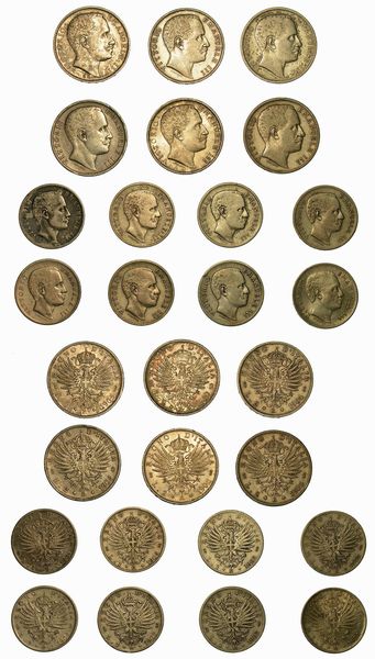 REGNO D'ITALIA. Lotto di quattordici monete.  - Asta Numismatica - Associazione Nazionale - Case d'Asta italiane