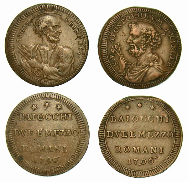 STATO PONTIFICIO. Lotto di due monete.  - Asta Numismatica - Associazione Nazionale - Case d'Asta italiane