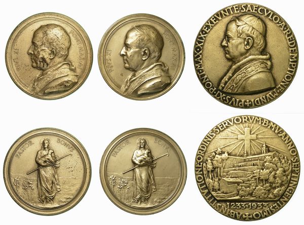 VATICANO. Lotto di tre medaglie.  - Asta Numismatica - Associazione Nazionale - Case d'Asta italiane