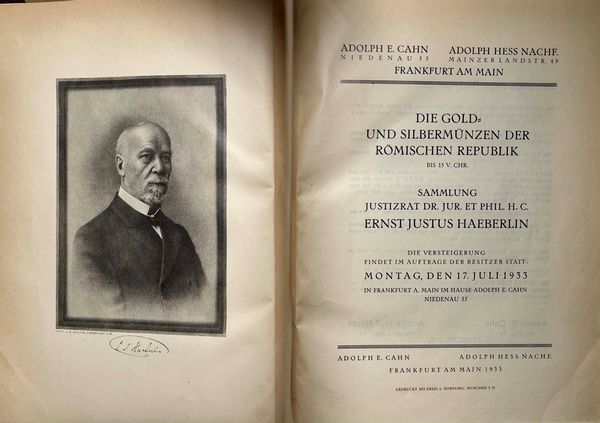BAHRFELDT M. Monographien. Sammlung r�mischer M�nzen der Republik und des West-Kaiserreichs. Halle-Saale, 1922.  - Asta Numismatica - Associazione Nazionale - Case d'Asta italiane