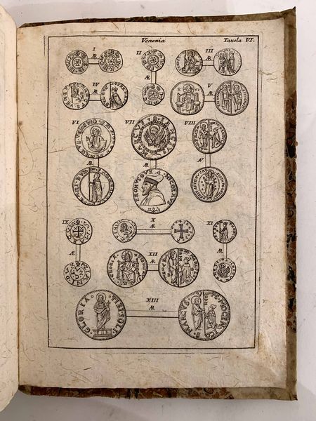CARLI G.R. Lotto di quattro volumi. Delle monete e dell'instituzione delle zecche d'Italia dell'antico e presente sistema di esse: e del loro intrinseco valore, e rapporto con la presente moneta dalla decadenza dell'impero sino al secolo XVII. Per utile delle pubbliche, e delle private ragioni. Dissertazioni del Conte Don Gianrinaldo Carli Rubbi.  - Asta Numismatica - Associazione Nazionale - Case d'Asta italiane