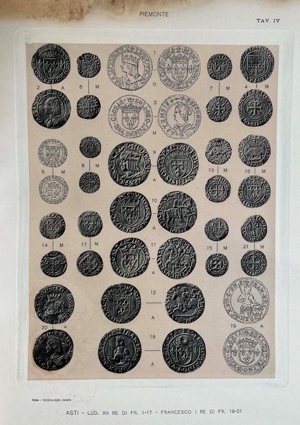 CORPUS NUMMORUM ITALICORUM. Primo tentativo di un catalogo generale delle monete medioevali e moderne coniate in Italia e da italiani all'estero. Vol. II. PIEMONTE E SARDEGNA. Roma, 1911.  - Asta Numismatica - Associazione Nazionale - Case d'Asta italiane
