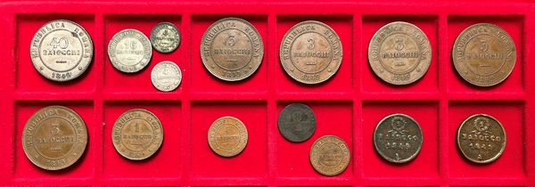 PRIMA E SECONDA REPUBBLICA ROMANA. Lotto di 68 monete.  - Asta Numismatica - Associazione Nazionale - Case d'Asta italiane