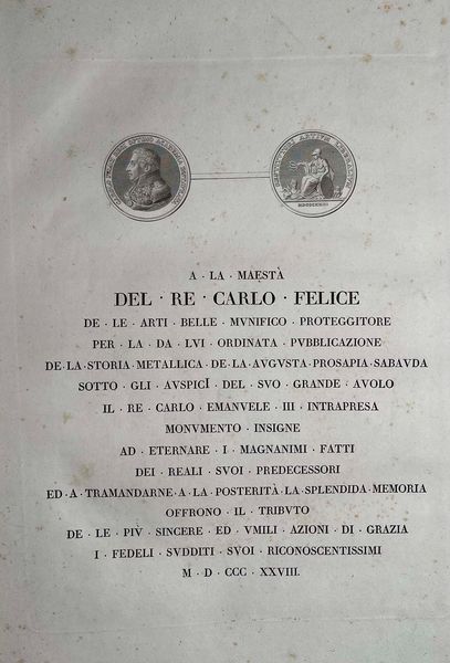 GALEANI NAPIONE G. Storia metallica della Real Casa di Savoia.  - Asta Numismatica - Associazione Nazionale - Case d'Asta italiane