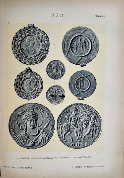 GNECCHI F. I medaglioni romani. Volume primo. Oro ed argento. Volume secondo. Bronzo. Parte prima: Gran modulo. Volume terzo. Bronzo. Parte seconda: Moduli minori. Parte terza: Medaglioni del senato.  - Asta Numismatica - Associazione Nazionale - Case d'Asta italiane