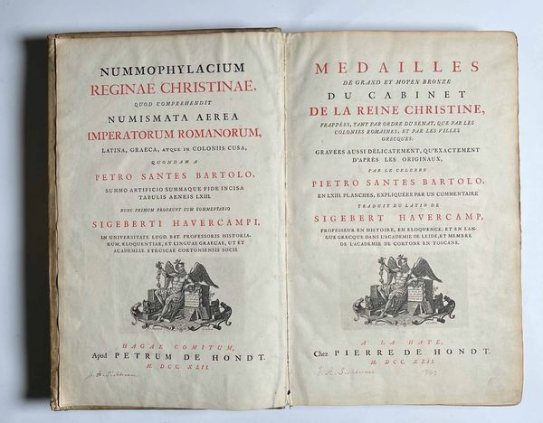HAVERKAMP, ​S. Nummophylacium Reginae Christinae, quod comprehendit numismata aerea imperatorum Romanorum, Latina, Graeca atque in coloniis cusa / Medailles de grand et moyen bronze du cabinet de la Reine Christine gravees aussi delicatement, quexactement dapres les originaux par Pietro Santes Bartolo.  - Asta Numismatica - Associazione Nazionale - Case d'Asta italiane