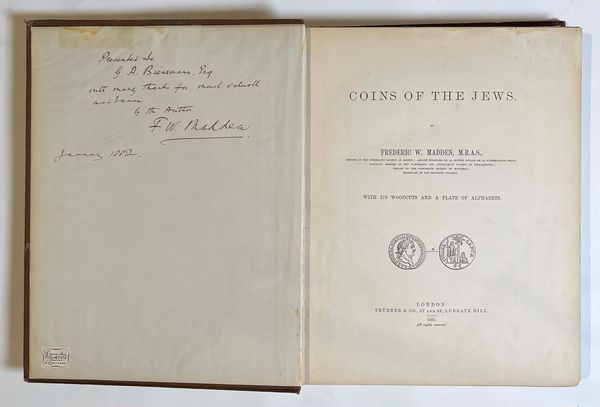 MADDEN F.W. Coins of the Jews.  - Asta Numismatica - Associazione Nazionale - Case d'Asta italiane
