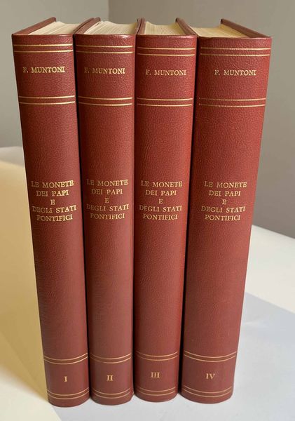 MUNTONI F. Le monete dei Papi e degli Stati Pontifici. Opera completa in 4 volumi.  - Asta Numismatica - Associazione Nazionale - Case d'Asta italiane