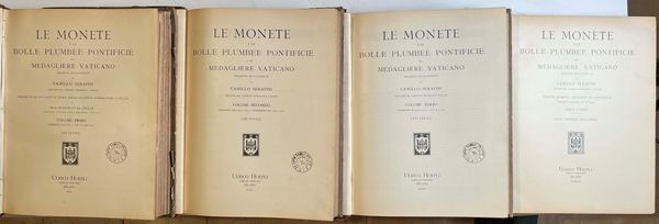 SERAFINI C. Le monete e le bolle plumbee pontificie del Medagliere Vaticano, in Collezioni archeologiche, artistiche e numismatiche dei palazzi apostolici pubblicate per ordine di Sua Santit Pio X a cura della Biblioteca Vaticana dei Musei e delle Gallerie pontificie  - Asta Numismatica - Associazione Nazionale - Case d'Asta italiane