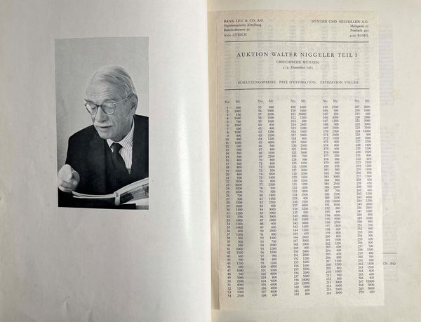 BANK LEU AG., & MUNZEN & MEDAILLEN AG. Sammlung WALTER NIGGELER. Teil IIV. Zurigo/Basilea, 3 dicembre 1965, 21 Ottobre 1966, 2 Novembre 1967 e 3 Novembre 1967.  - Asta Numismatica - Associazione Nazionale - Case d'Asta italiane