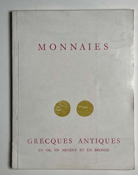 CIANI P., VINCHON J. Collection Y. E. HINDAMIAN. Monnaies grecques antiques en or, en argent et en bronze. Parigi,  6 febbraio 1956.  - Asta Numismatica - Associazione Nazionale - Case d'Asta italiane