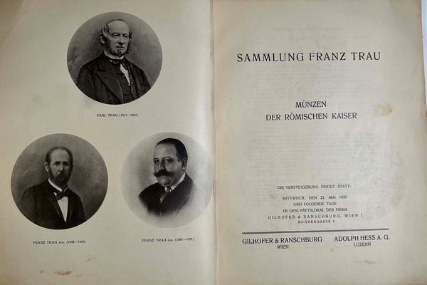 GILHOFER & RANSCHBURG. Sammlung FRANZ TRAU. Munzen der romischer kaiser. Vienna, 22 maggio 1935.  - Asta Numismatica - Associazione Nazionale - Case d'Asta italiane