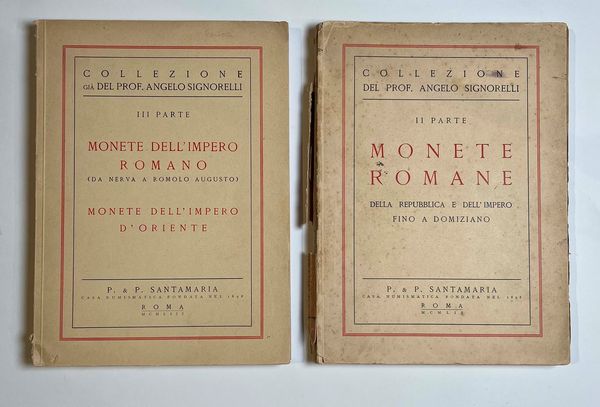 SANTAMARIA P. & P. Lotto di due cataloghi.  - Asta Numismatica - Associazione Nazionale - Case d'Asta italiane
