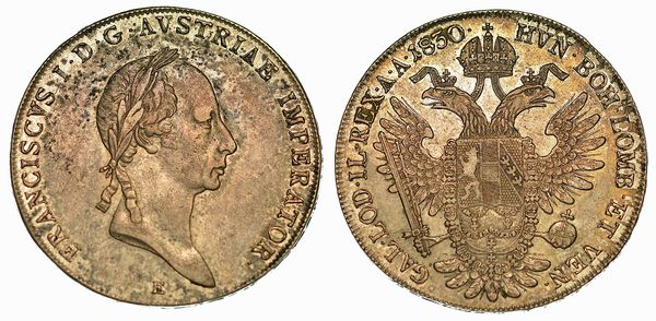AUSTRIA. FRANZ I, 1806-1835. Thaler 1830. Karlsburg.  - Asta Numismatica - Associazione Nazionale - Case d'Asta italiane