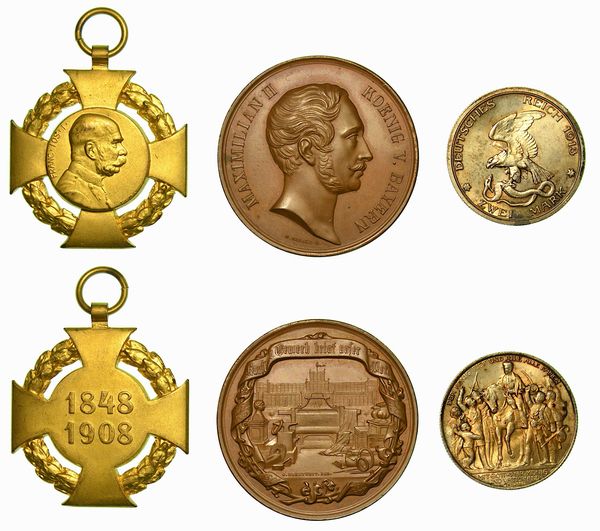 VARIE. Lotto di due medaglie e una moneta commemorativa.  - Asta Numismatica - Associazione Nazionale - Case d'Asta italiane